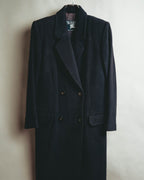 "Burberrys" 80's Classic double breasted wool cashmere maxi coat