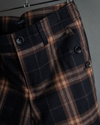 "BURBERRY" Decorative button design check pattern short pants
