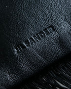 “JIL SANDER” Fringe detail flat drawstring shoulder bag
