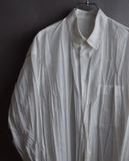 "ISSEY MIYAKE" Pleated design polyester long shirt