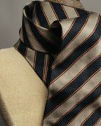 "CHANEL" 90's-00's Classic silk regimental striped tie