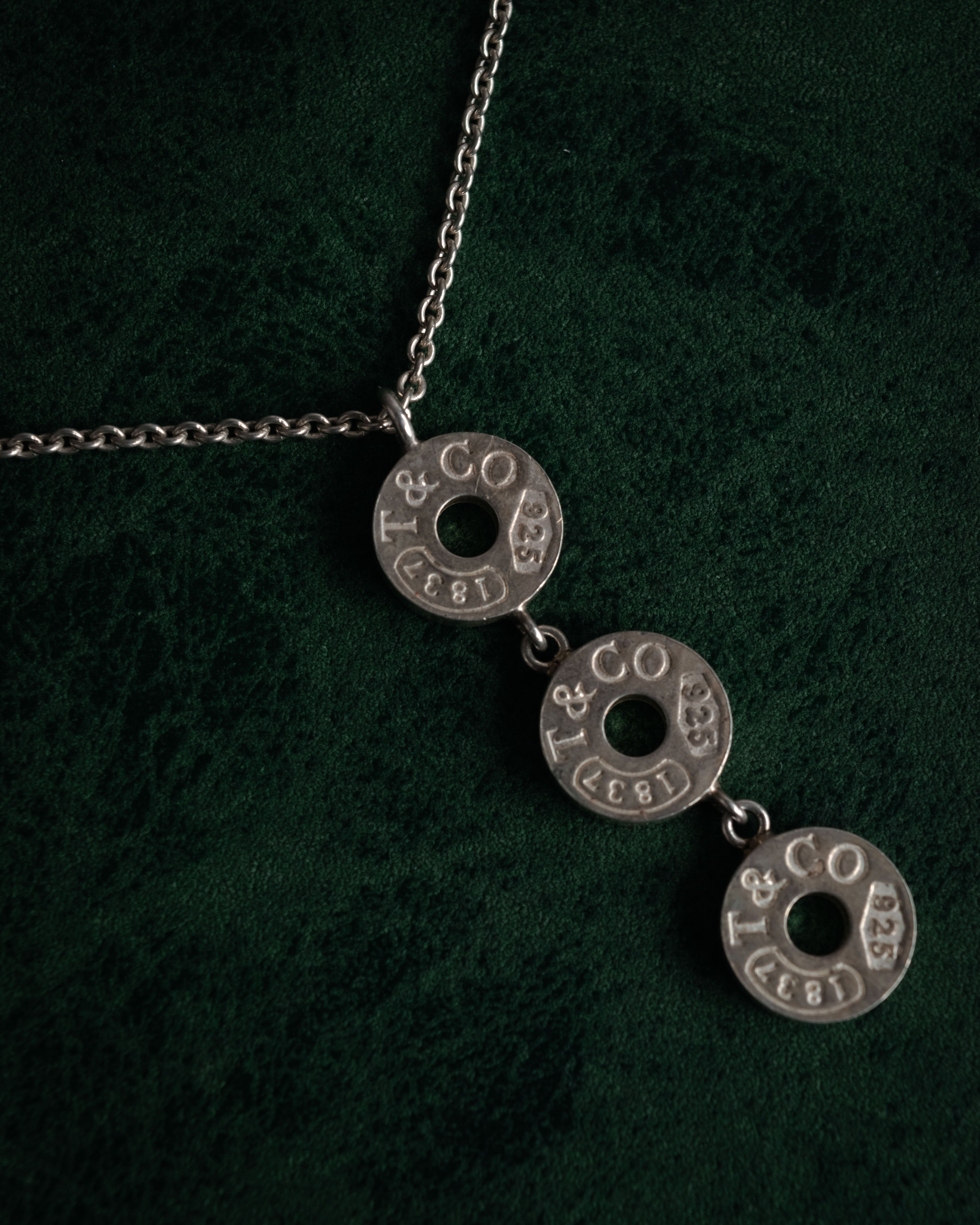“TIFFANY & CO.” 2000’s 1837 three drop circle pendant