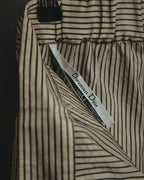-SPECIAL- “Christian Dior” 20’s silk cotton striped straight trousers
