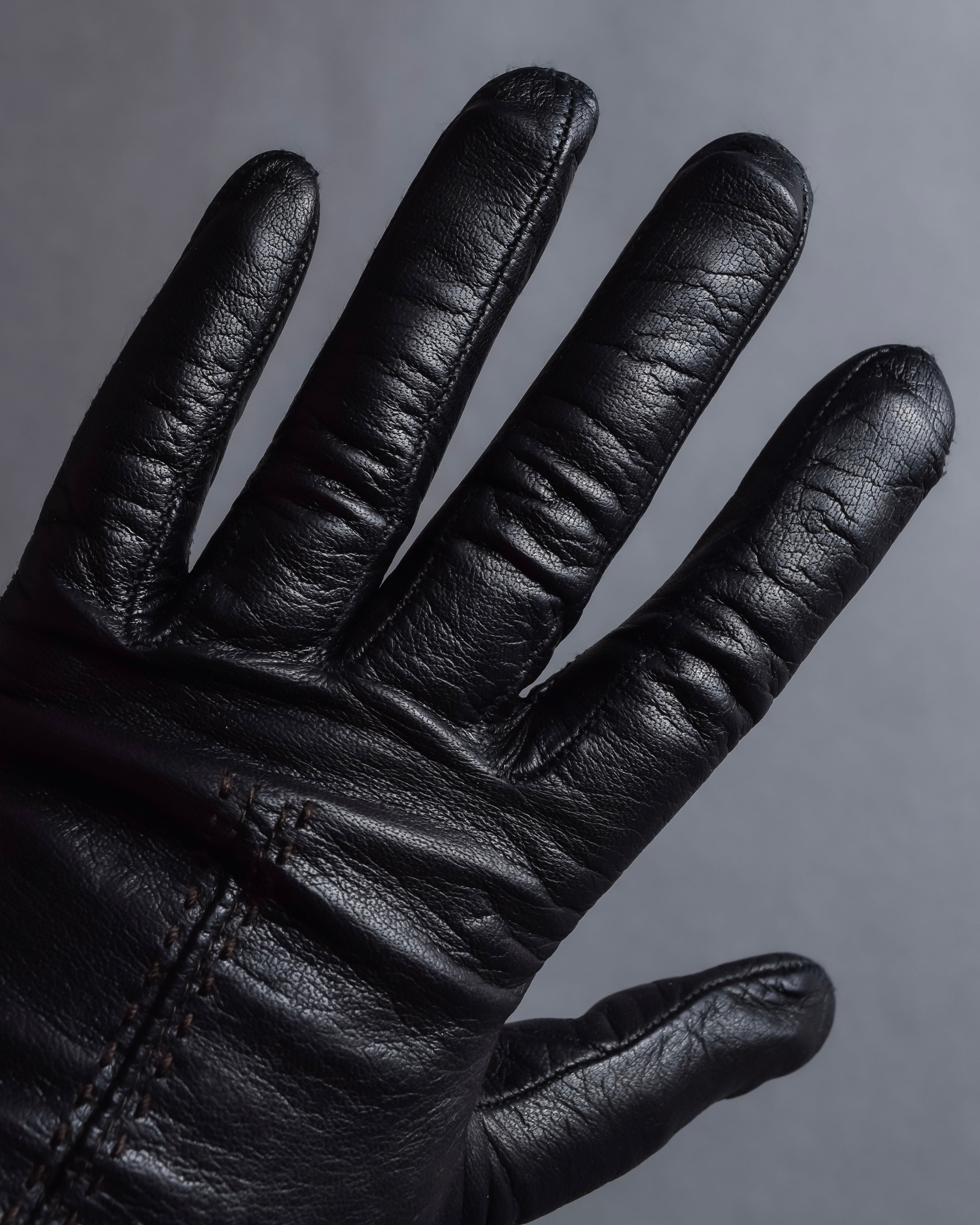 "GUCCI" Horse bit motif fitted leather gloves