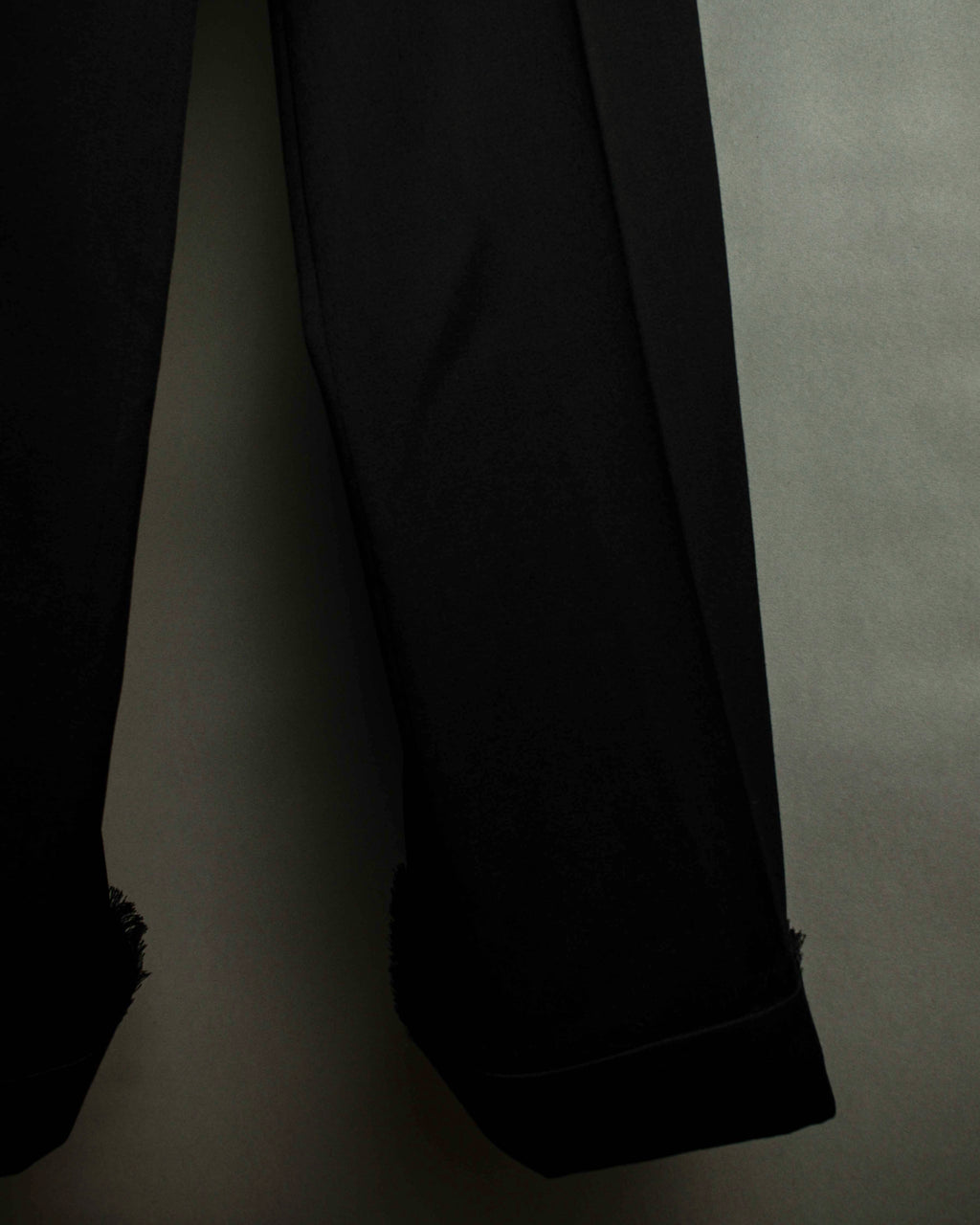 "CHANEL" Fringe design high waist straight cut slacks