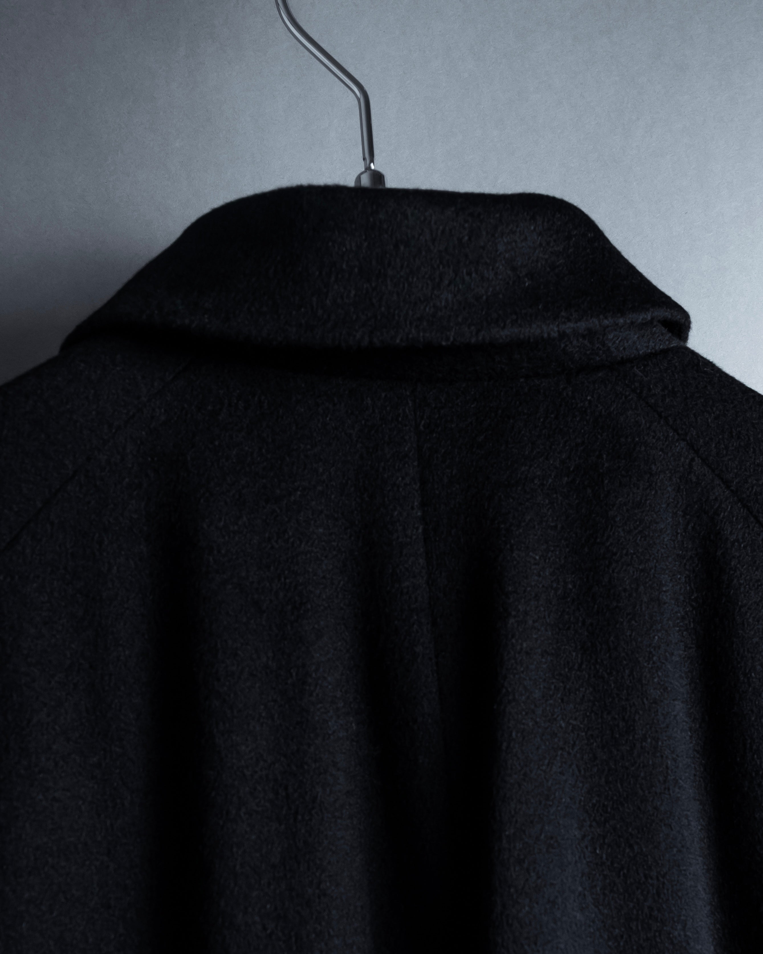 "Vintage raglan sleeve 100% cashmere stand-collar coat"