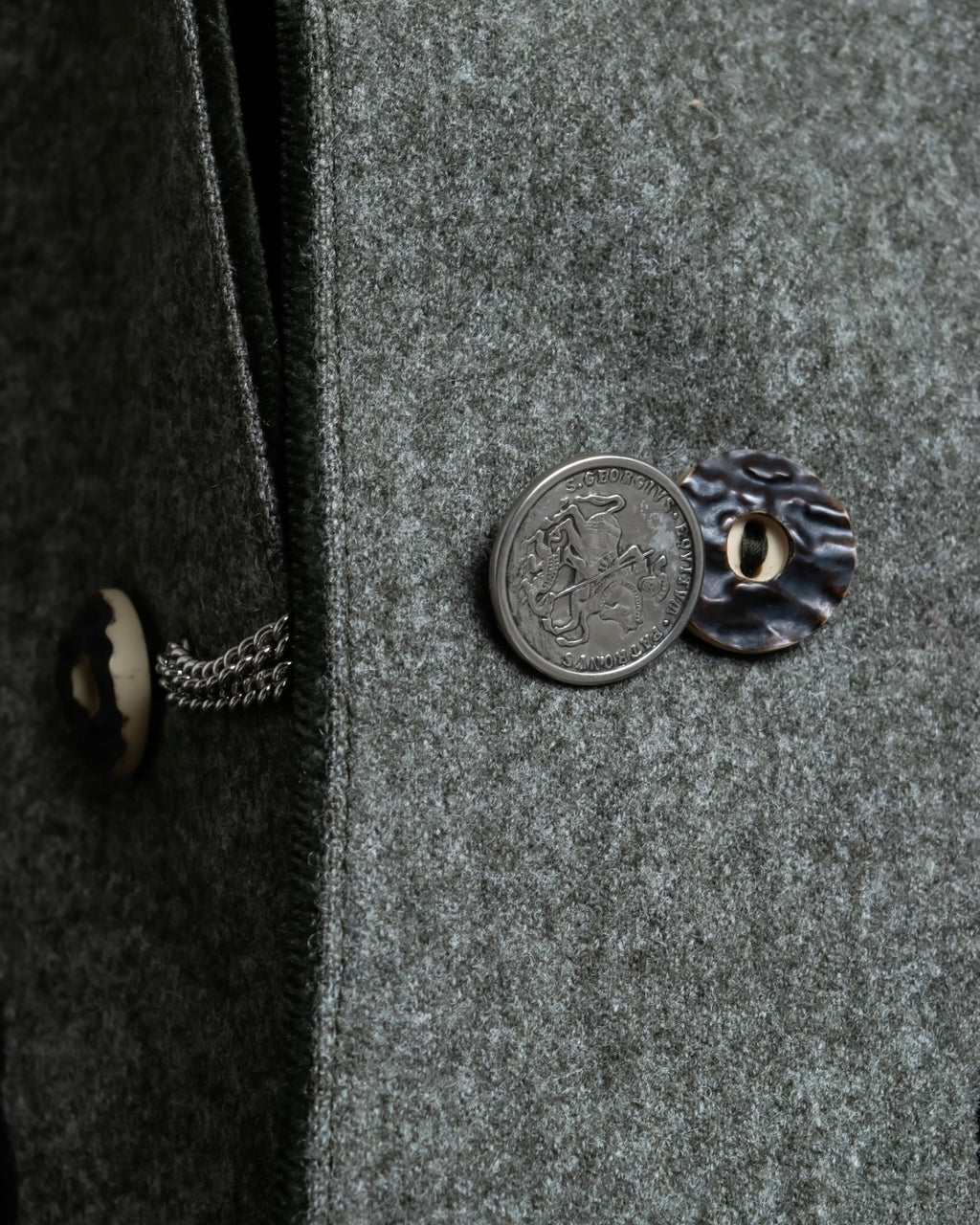 Vintage velor switching Tyrolean tailored jacket