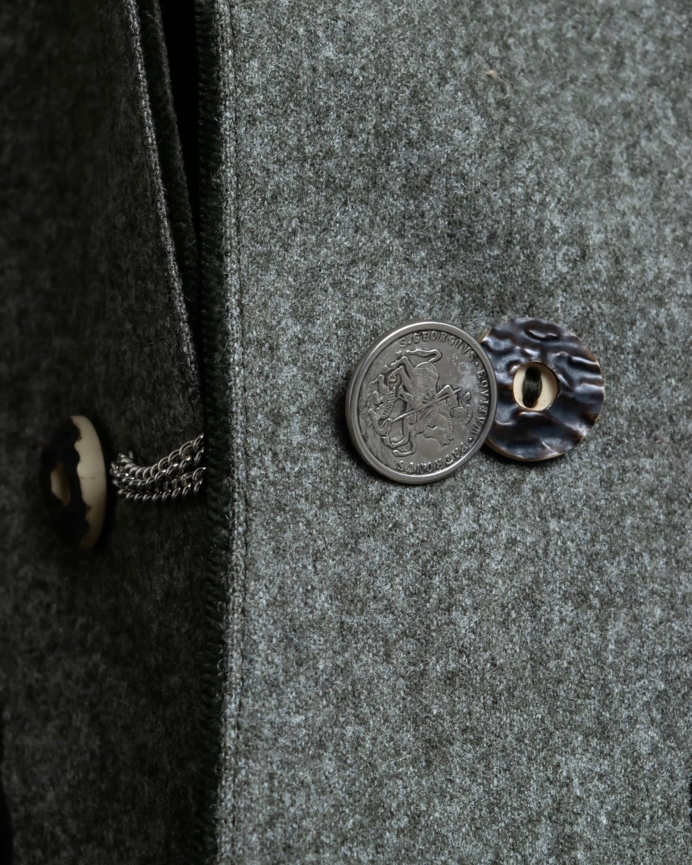 Vintage velor switching Tyrolean tailored jacket