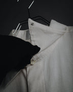 "VALENTINO UOMO" 80’s-90’s Textured pique cotton dress shirt
