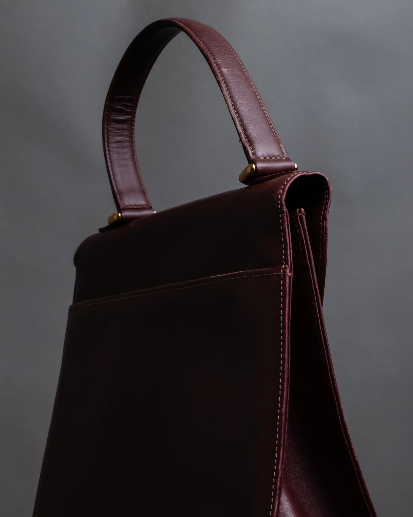 "Cartier" Jewelry inspiration bordeaux color trapezoid hand bag