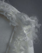 "COMME des GARCONS" 18AW layered mesh design fringe thick knit