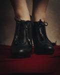 -SPECIAL- “Christian Dior” 00’s Ornate metal heel lace-up ankle boots