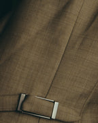 -SPECIAL- "HERMÈS" 90's-00's Wool silk tailored asymmetrical setup suit