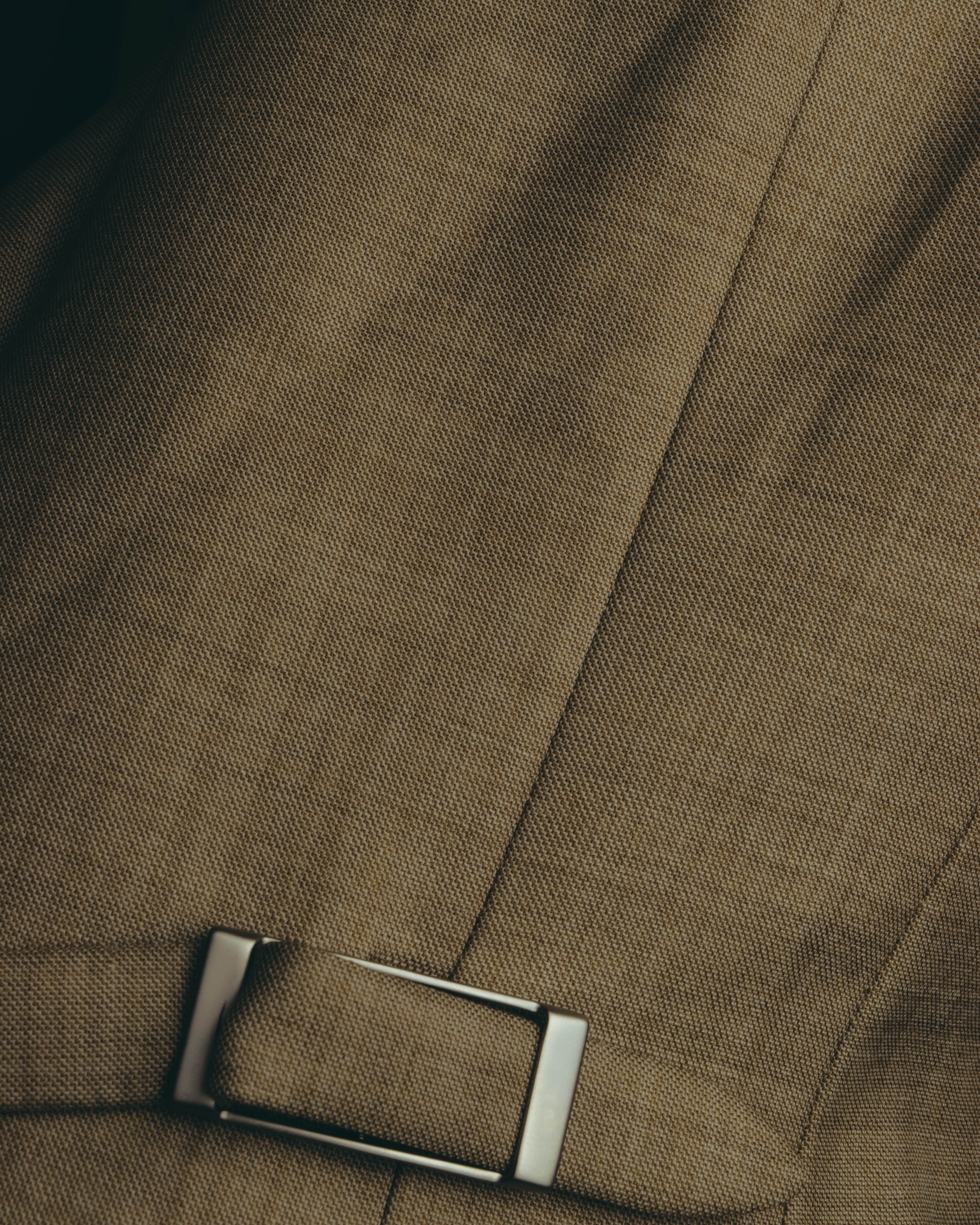 -SPECIAL- "HERMÈS" 90's-00's Wool silk tailored asymmetrical setup suit