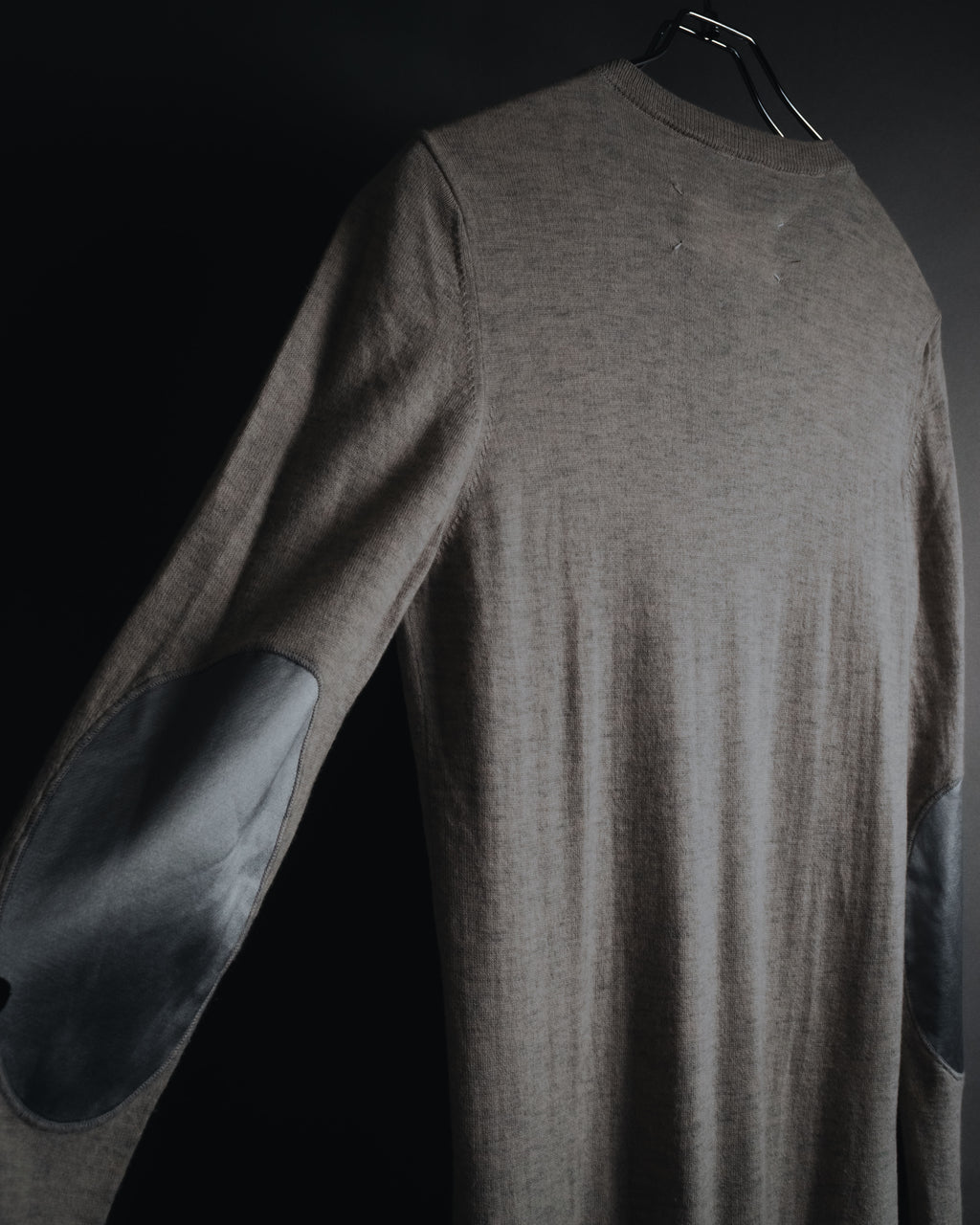 Maison Margiela 2014 Autumn/Winter fine gauge V-neck knit dress with elbow patches