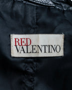 "RED VALENTINO" Gather design lamb leather jacket