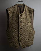 "ISSEY MIYAKE" Brushed texture 5-buttons vest