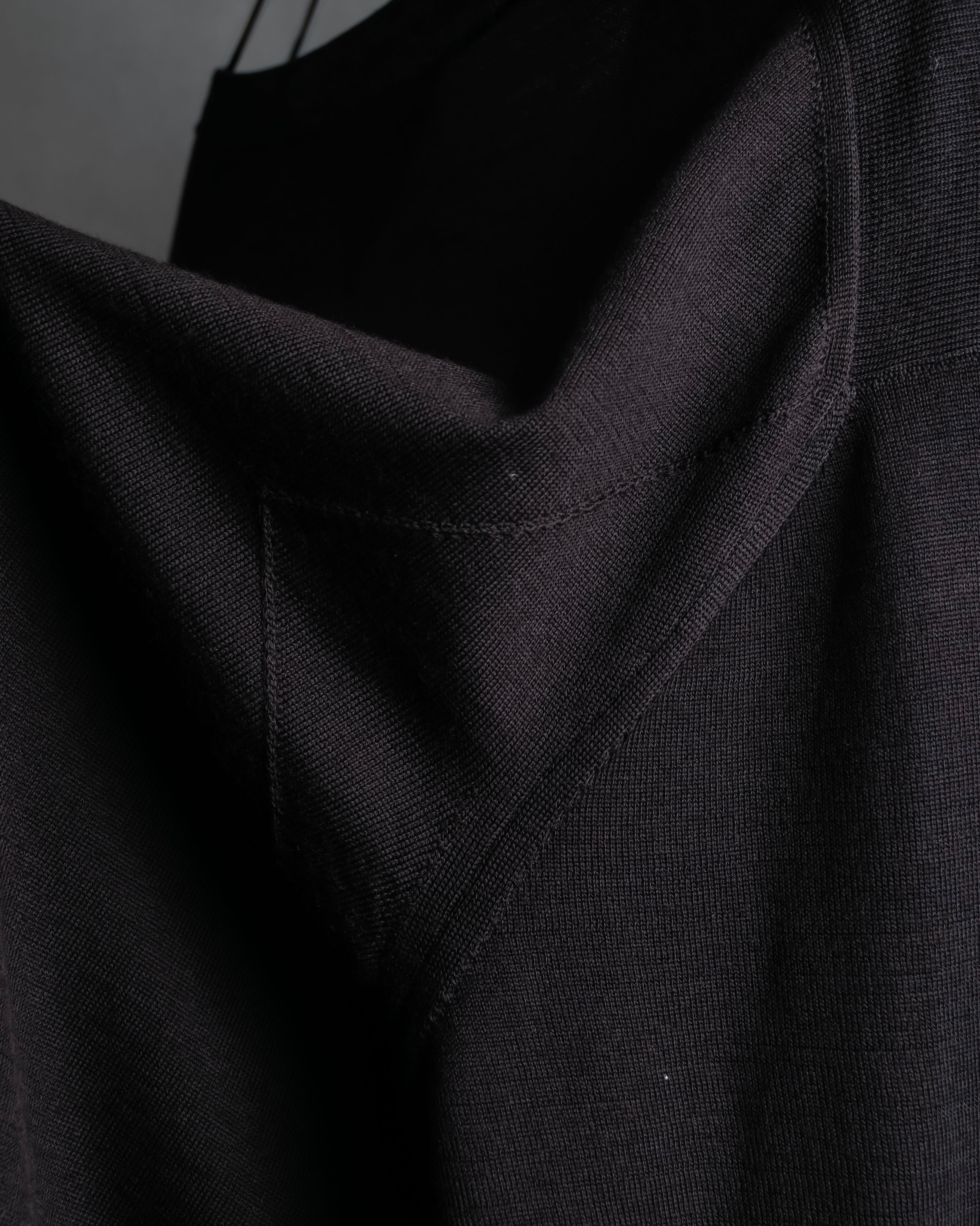 "BOTTEGA VENETA" High quality wool charcoal brown knit