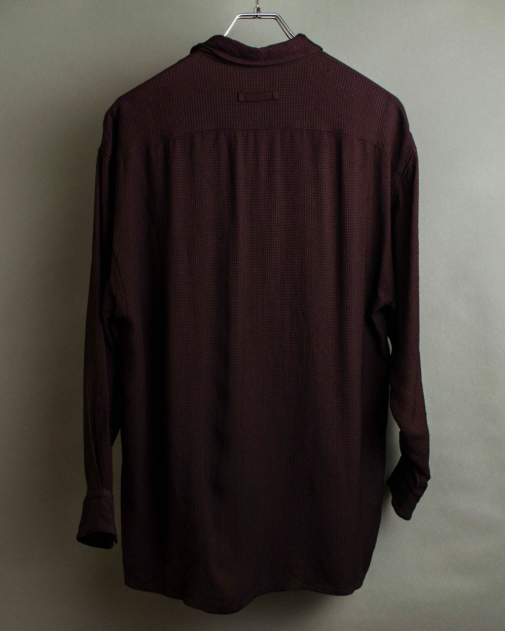 "JEAN PAUL GAULTIER" Draping form burgundy shirt