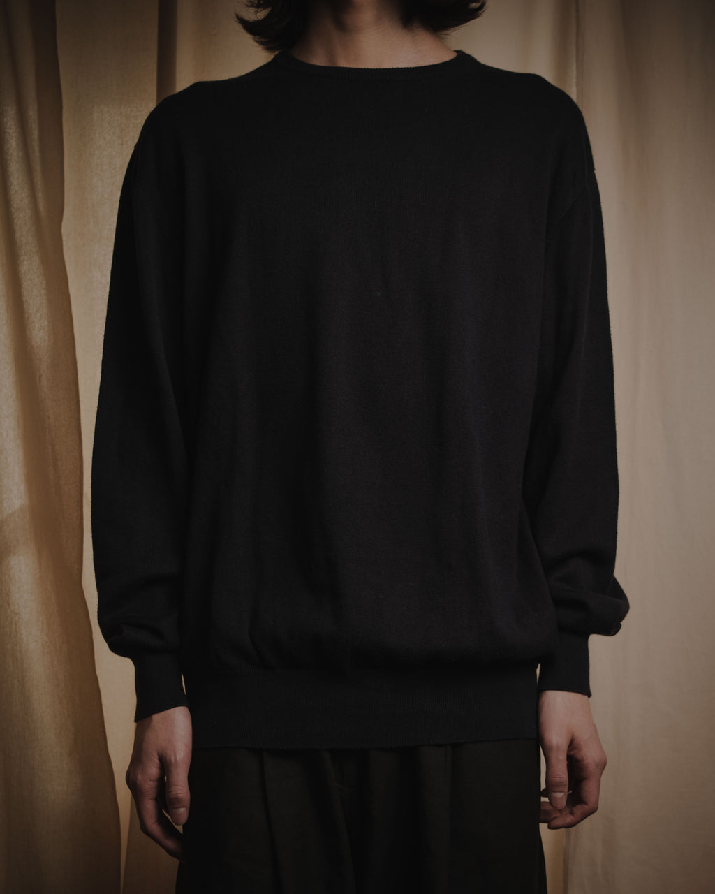 "Loro Piana" Refined high-gauge cotton crewneck knit