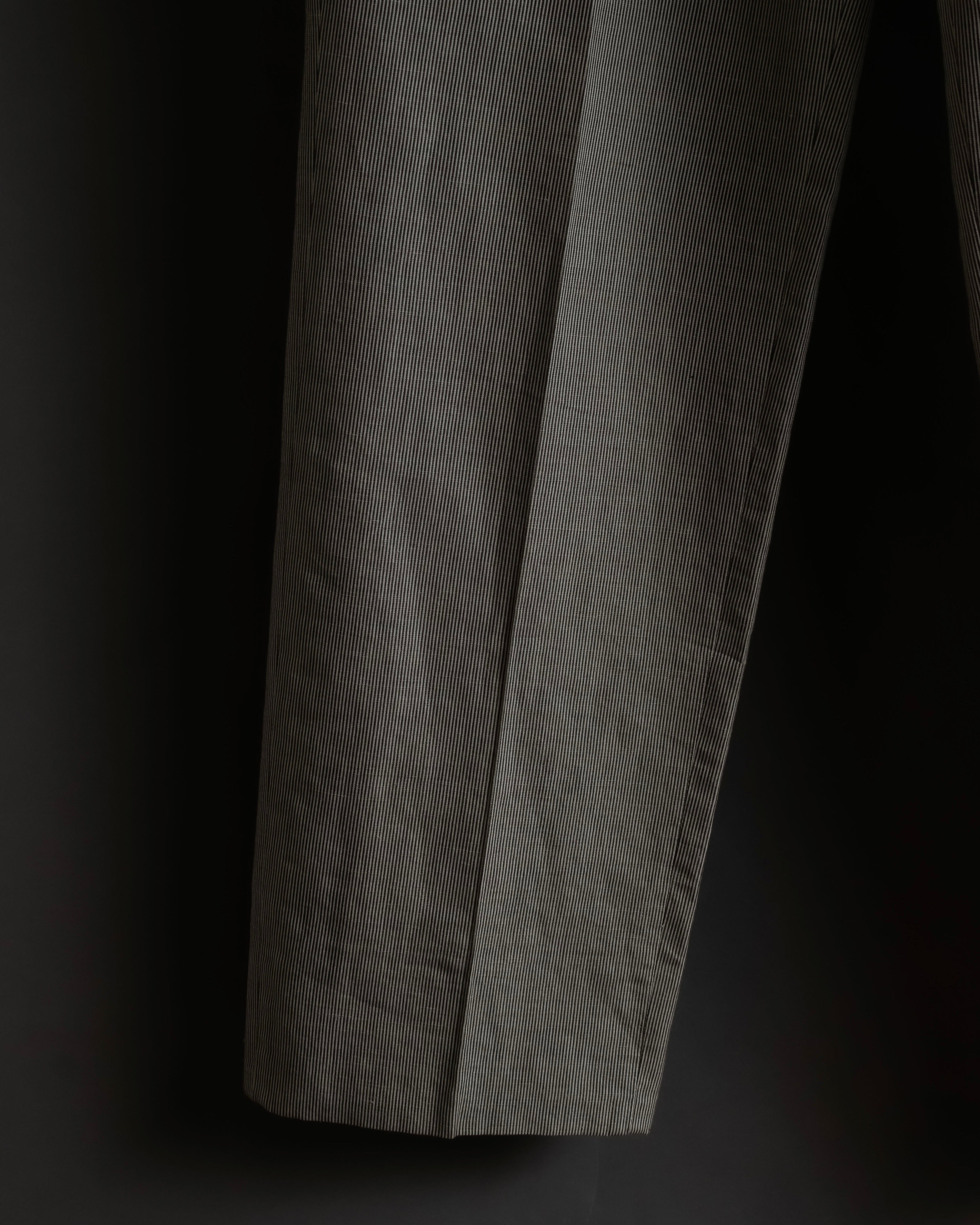 "HERMES" Cotton linen wide tapered slacks