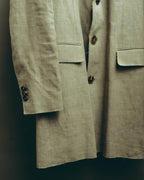 -SPECIAL- “Maison Martin Margiela” 2014SS raw-edge linen tailored jacket