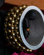 "MAISON MARGIELA" 10AW sphere design silver & gold combination bangle