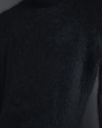 "I WISH" Angora-blend fuzzy turtleneck knit