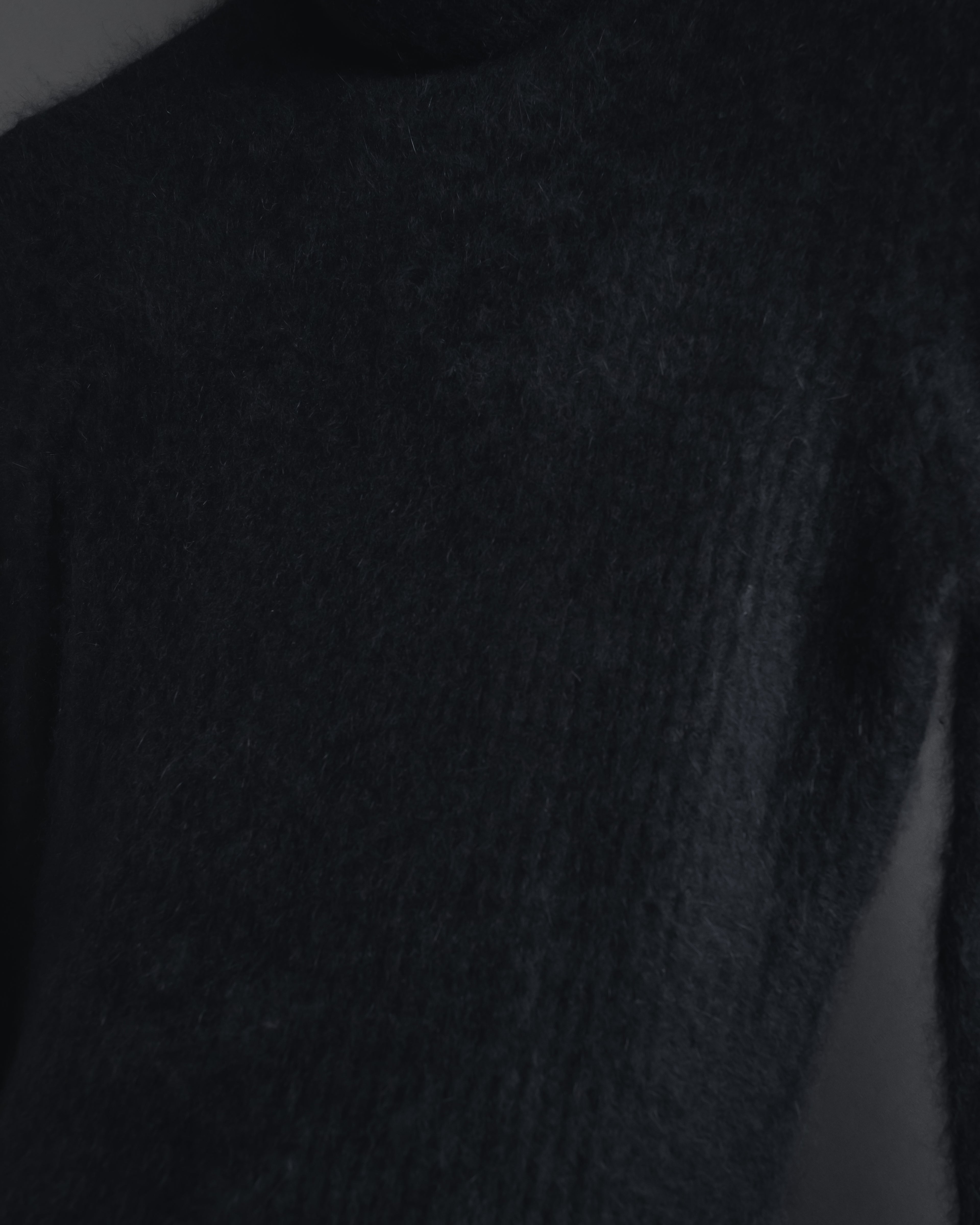 "I WISH" Angora-blend fuzzy turtleneck knit