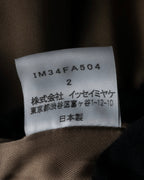 "ISSEY MIYAKE" 03AW Angora wool blend flared silhouette coat