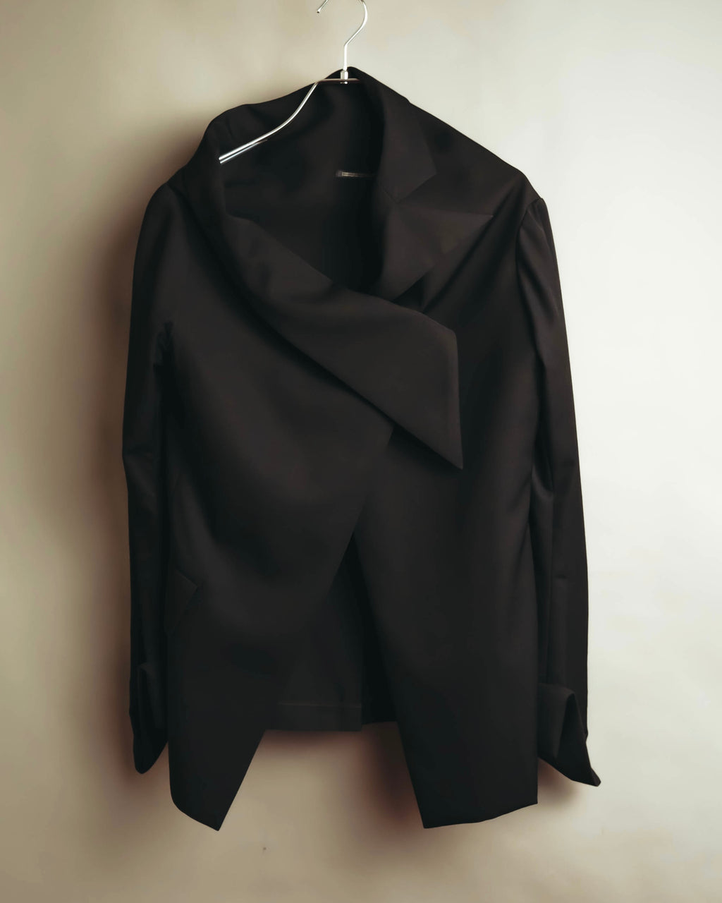 –SPECIAL– "Yohji Yamamoto" 98AW Sculptural asymmetric draped wool jacket