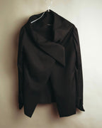 –SPECIAL– "Yohji Yamamoto" 98AW Sculptural asymmetric draped wool jacket