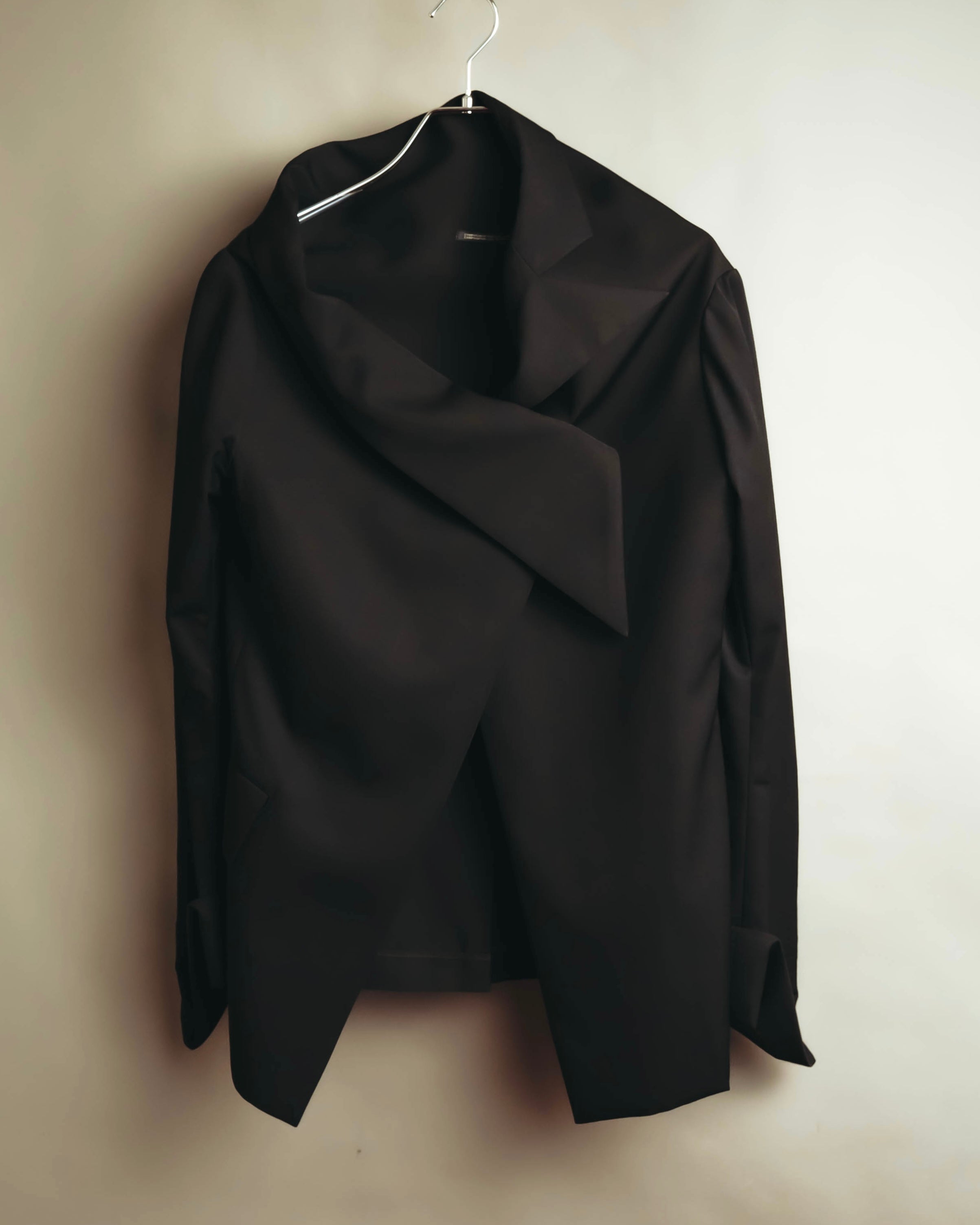–SPECIAL– "Yohji Yamamoto" 98AW Sculptural asymmetric draped wool jacket