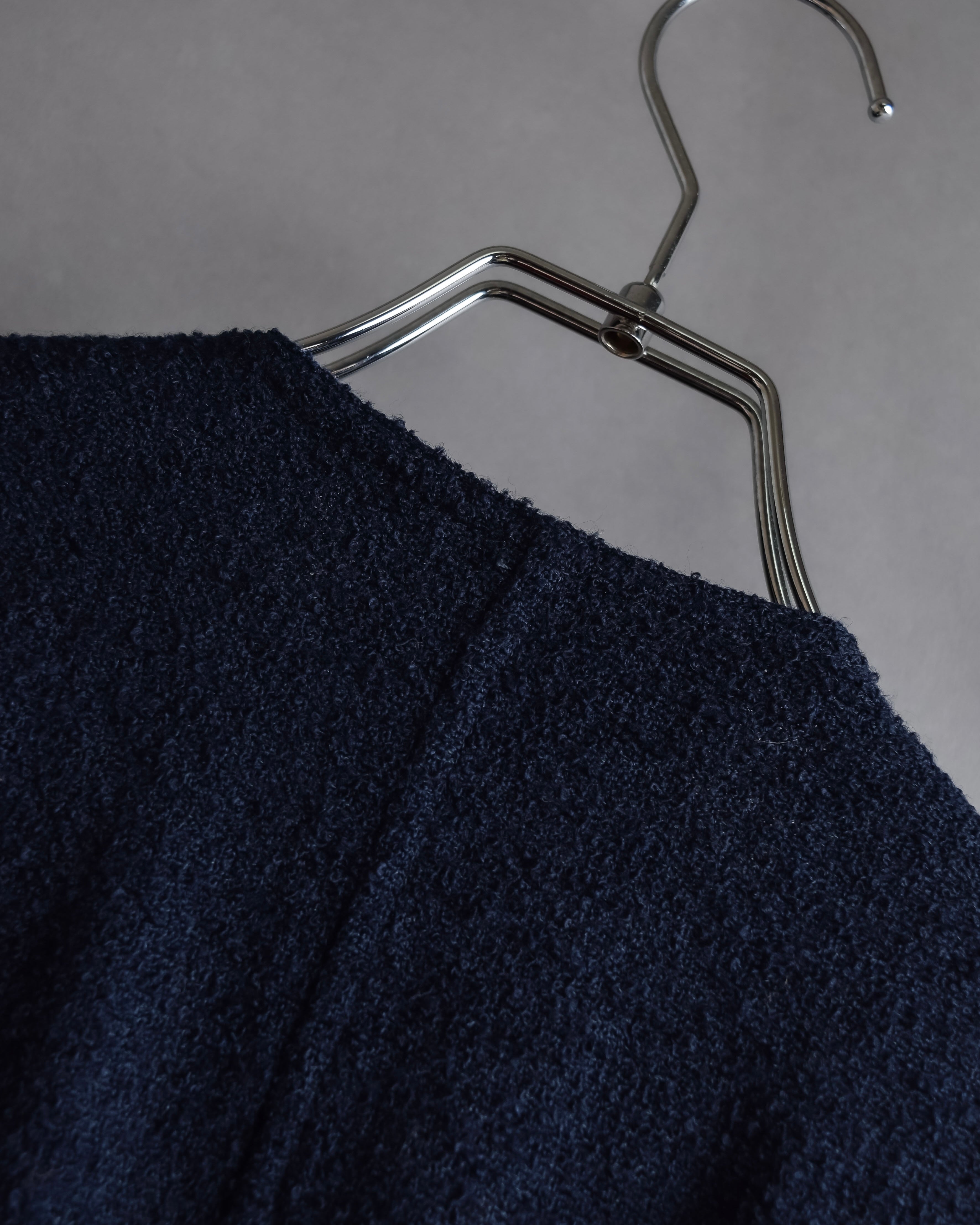 "VALENTINO" Wool boucle concealed front tailored jacket