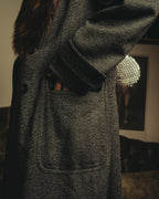 -SPECIAL- "GUCCI" 00's-10's Luxurious beaver fur-collar wool overcoat