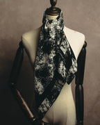 "Christian Dior" 80's-90's Artful abstract silk scarf