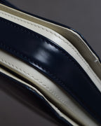 "LOEWE" Anagram logo engraved bicolor leather square bag