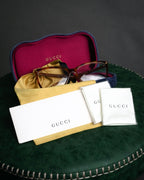 “GUCCI” 2017-2022 Bee motif havana eyeglasses