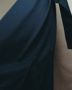 -SPECIAL- "Jil Sander" 2023 Elegant rayon skipper mock-neck shift dress