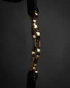 “CELINE” 80’s–90’s Equestrian hardware leather belt