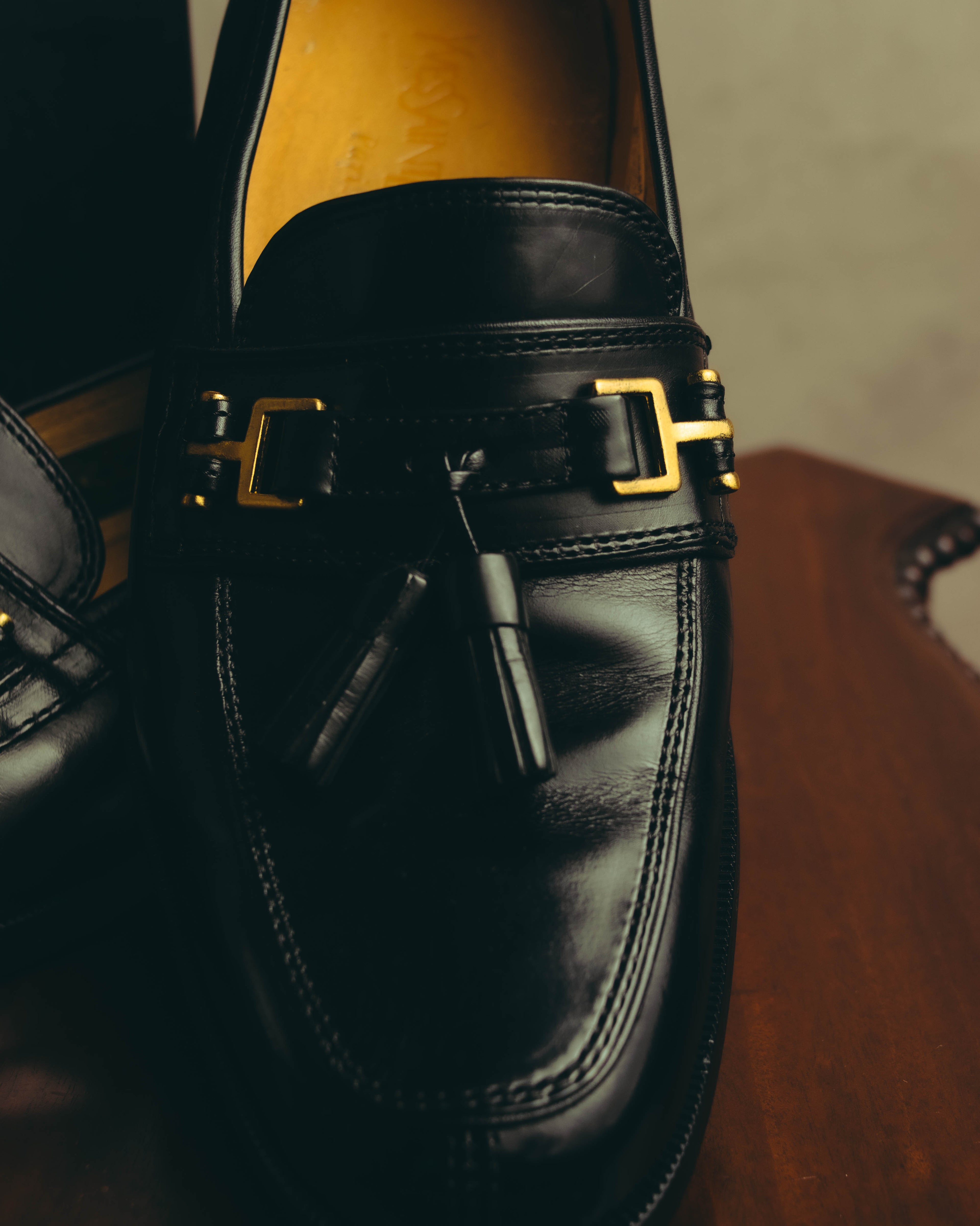"Yves Saint Laurent" 90's-00's Tassel bit leather loafers