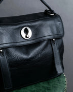 "YVES SAINT LAURENT" Muse Two series grain leather one-handle bag