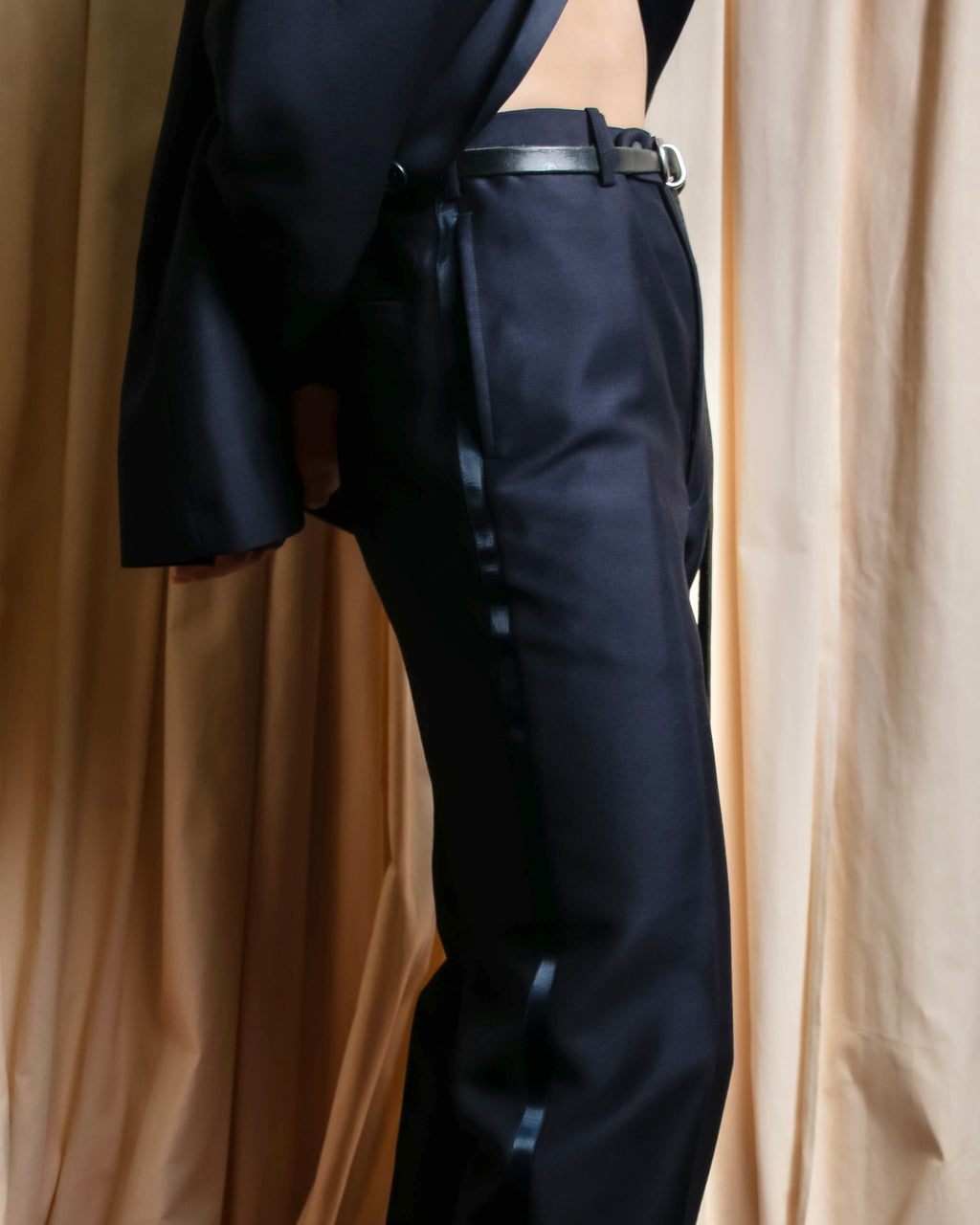 "CHRISTIAN DIOR MONSIEUR" Satin switching design tuxedo dress set up