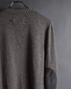 "MAISON MARGIELA" 13AW Patch accented low gauge wool cardigan