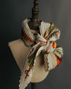 -SPECIAL- "Hermès" 90's-00's Accordion pleated scarf