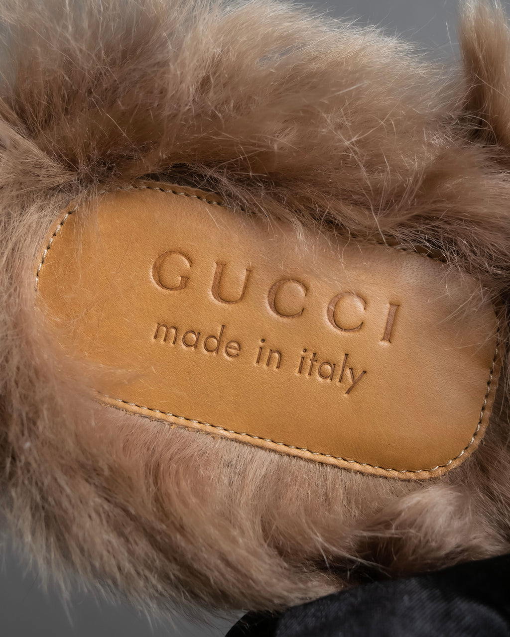 "GUCCI" GG logo design princetown loafers