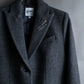 "JEAN PAUL GAULTIER" Pin motif design heather grey color chester coat