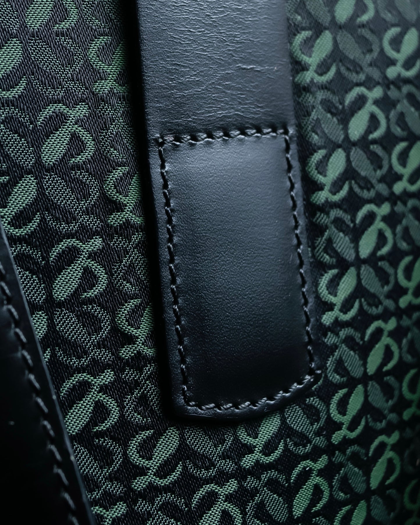 "LOEWE"  Anagram pattern combination leather shoulder bag