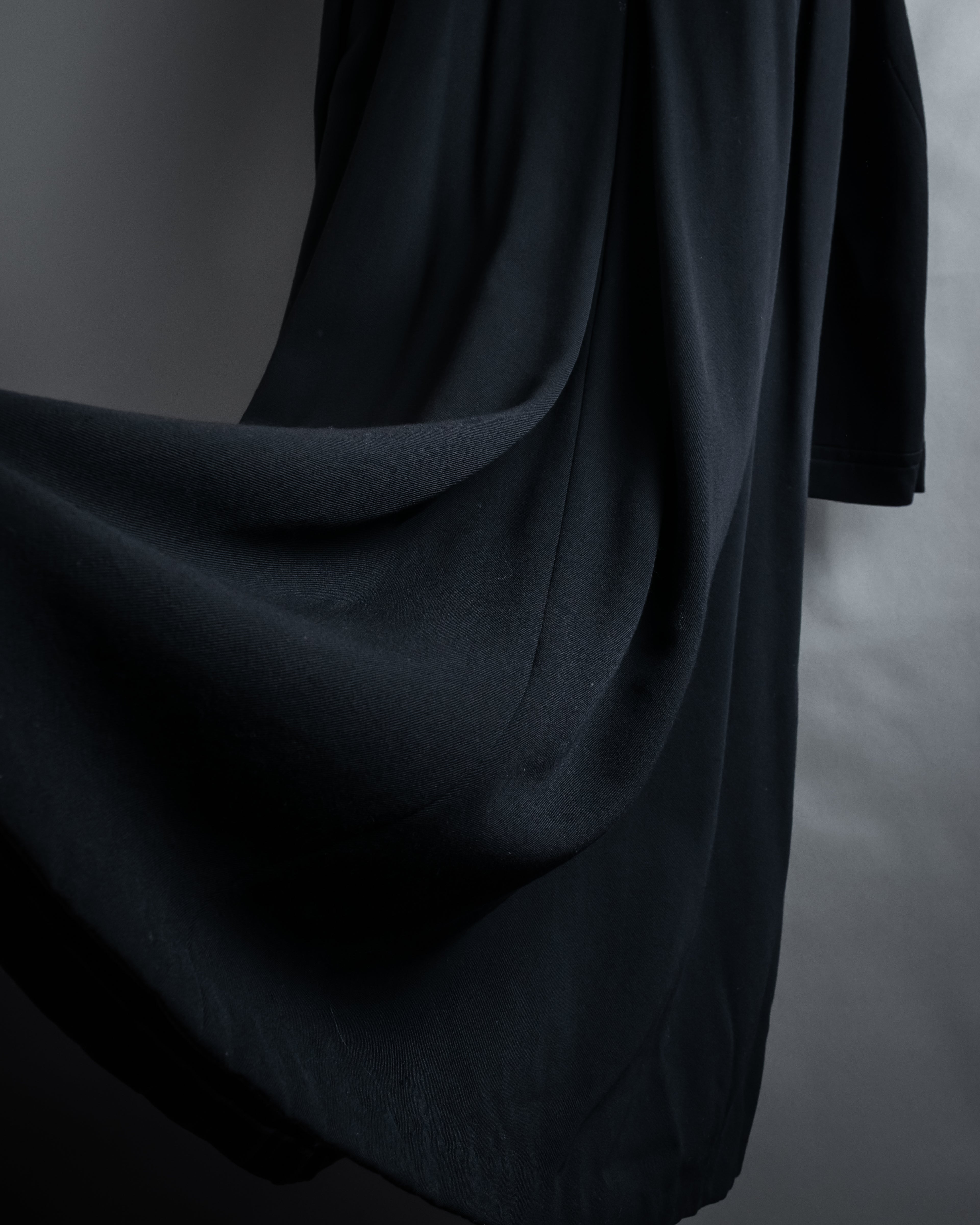 -SPECIAL- "Y's" 15AW Cape design panel oversized stand collar coat