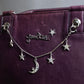 "JEAN PAUL GAULTIER" Horizontal star＆moon chain design purple leather bag